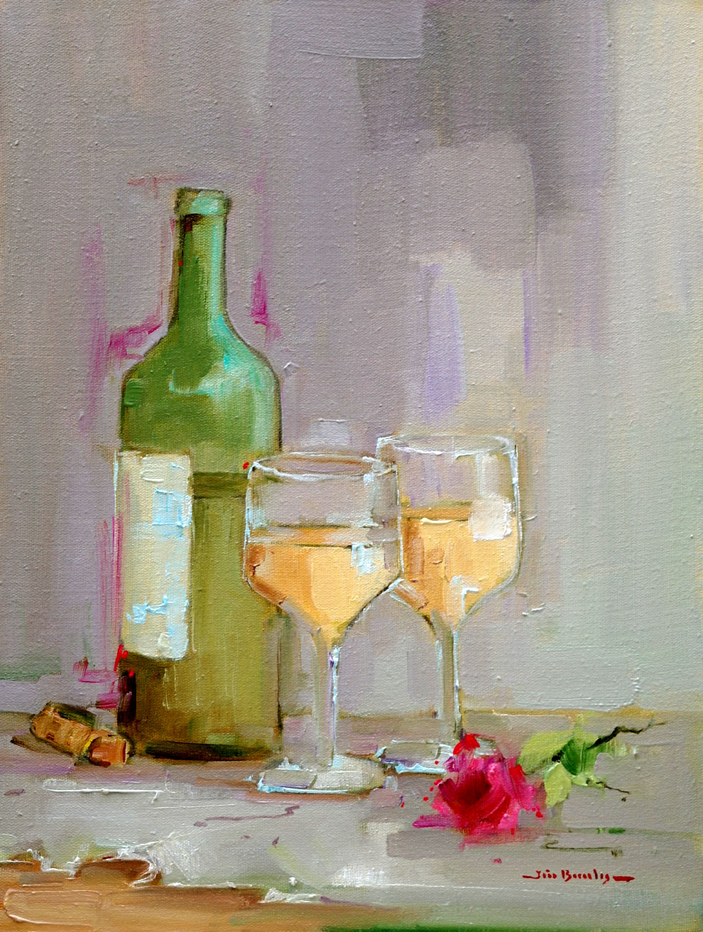 White Wine and Red Rose