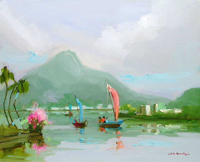 Boats in the Rodrigo de Freitas Lagoon