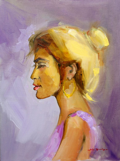 Study XII - Girl with Golden Hair Bun