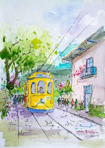 Santa Teresa and the Yellow Tram