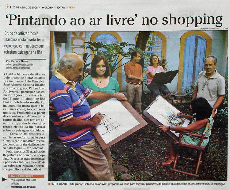 Article on the exhibition in Globo-Ilha 20 Abr 2008