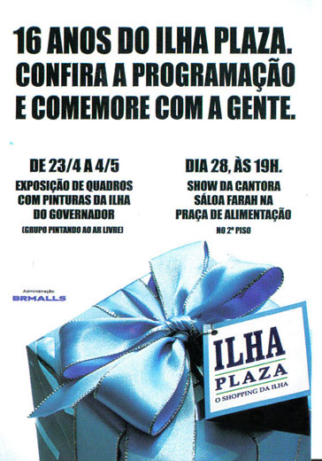 Advertisement fot the 16 years of the Shopping