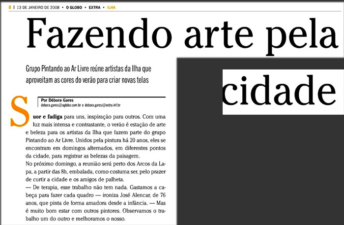 Globo-Ilha 13 Jan 2008