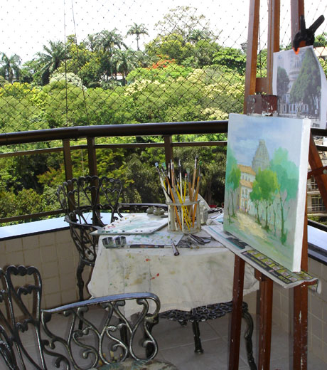 The painting is done and a view of the peaceful place I was.