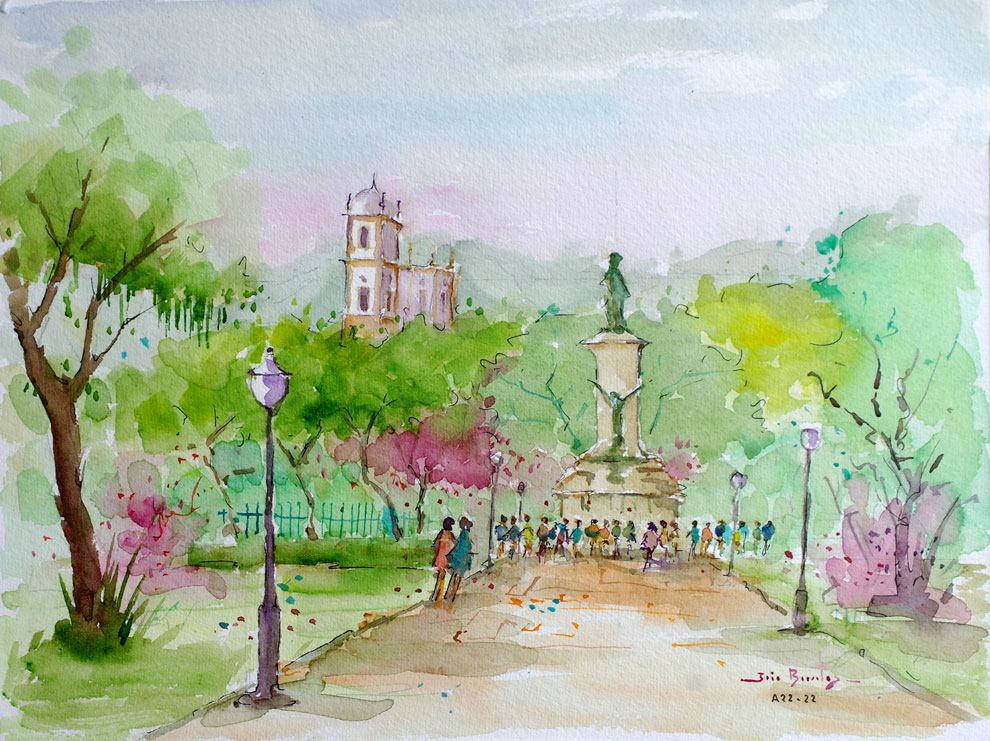 Praça Paris com razão áurea